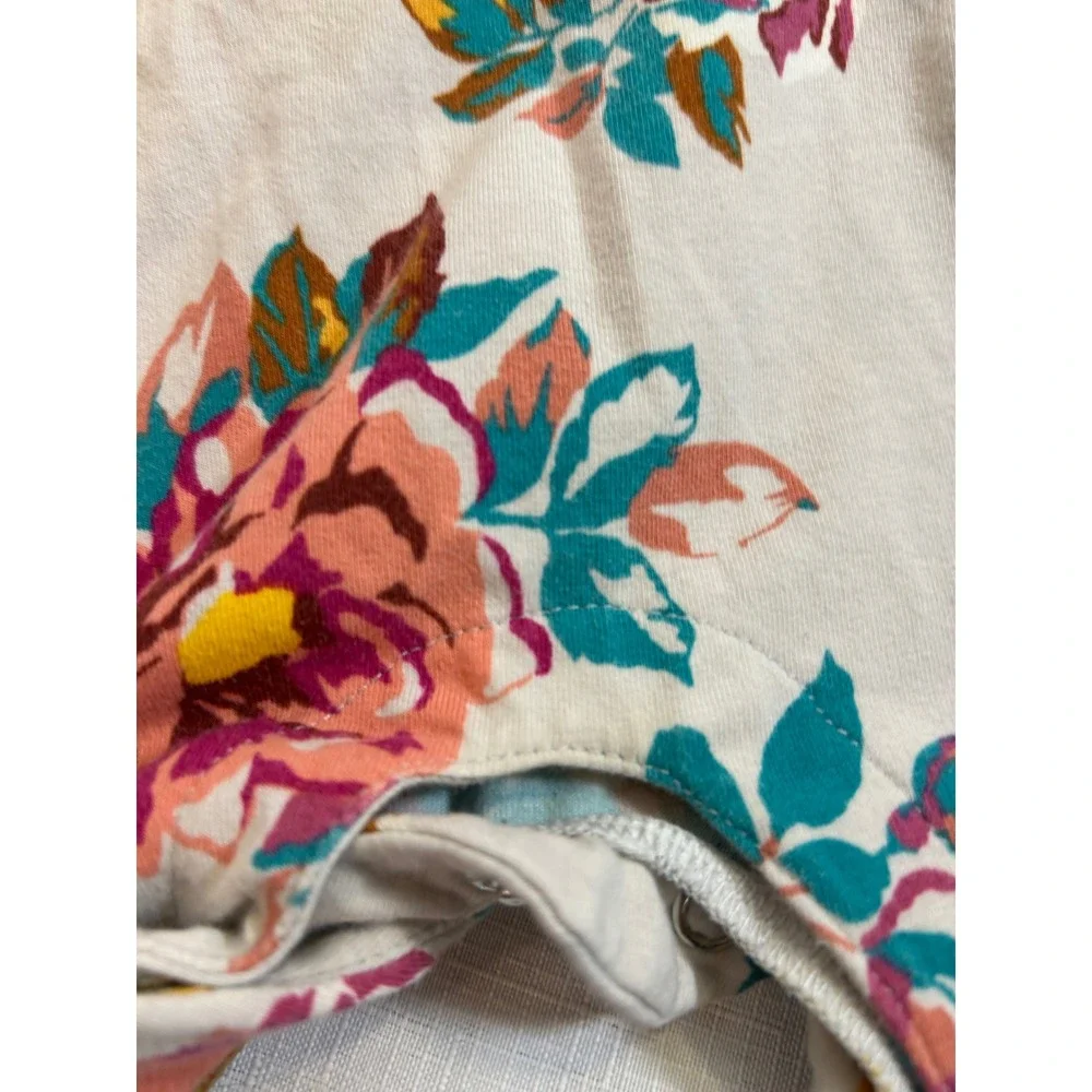 Matilda Jane Floral Romper 12-18m Pink Purple Mixed Print Ruffle Baby Girls